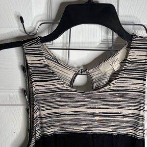 LOFT Monochrome Sleeveless Dress